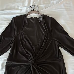 Eloquii Black Knot Detail Dress